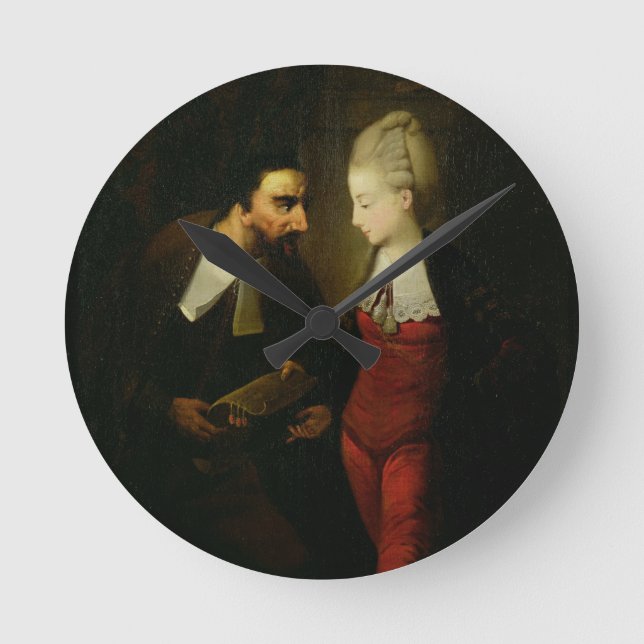 Portia and Shylock from 'The Merchant of Venice' A Round Clock (Front)