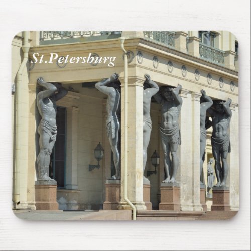 Portico with atlantes mouse pad