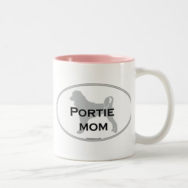 Portie Mom Two-Tone Coffee Mug (Right)