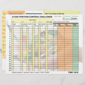 Portion Control Challenge Chart (Front/Back)