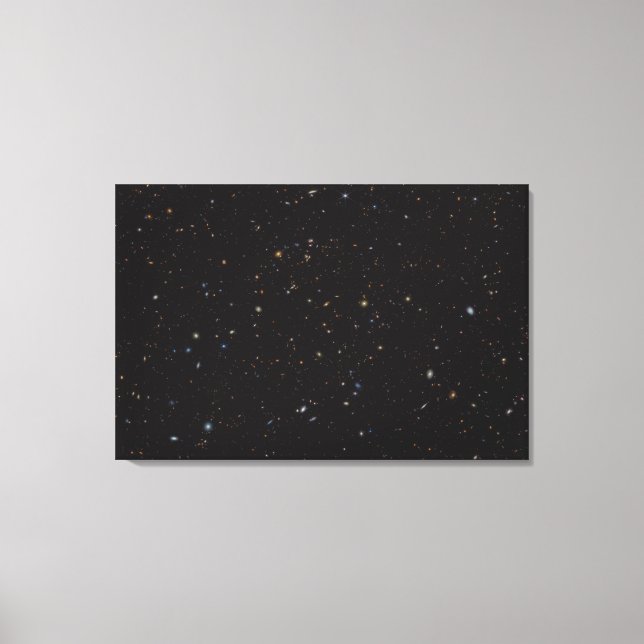 Portion Of Sky With Over 45,000 Galaxies Visible. Canvas Print (Front)