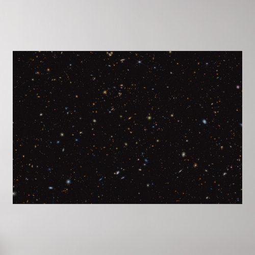 Portion Of Sky With Over 45000 Galaxies Visible Poster
