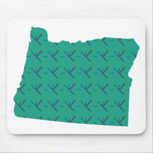 Portland Airport carpet Oregon map Mouse Pad