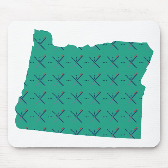 Portland Airport carpet Oregon map Mouse Pad (Front)