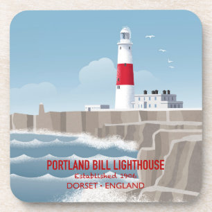 Portland Bill Lighthouse Beverage Coaster