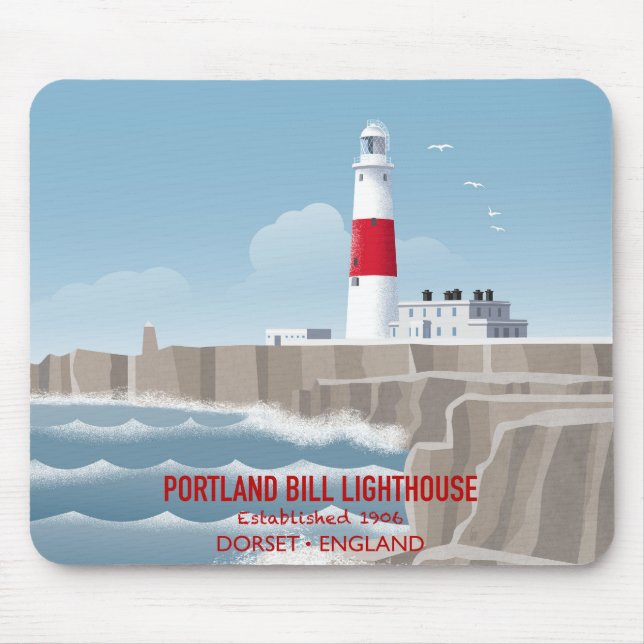 Portland Bill Lighthouse Mouse Pad (Front)