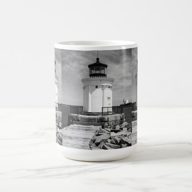 Portland Breakwater Lighthouse Coffee Mug (Center)