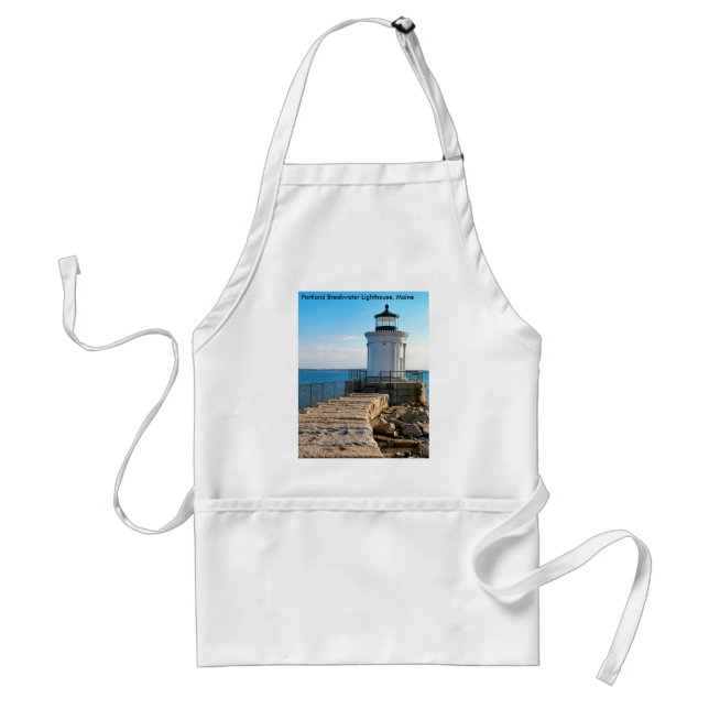 Portland Breakwater Lighthouse, Maine Adult Apron (Front)