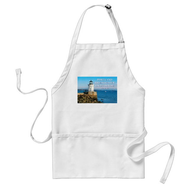 Portland Breakwater Lighthouse, Maine Adult Apron (Front)
