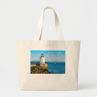 Portland Breakwater Lighthouse, Maine Large Tote Bag