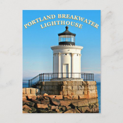 Portland Breakwater Lighthouse Maine Postcard
