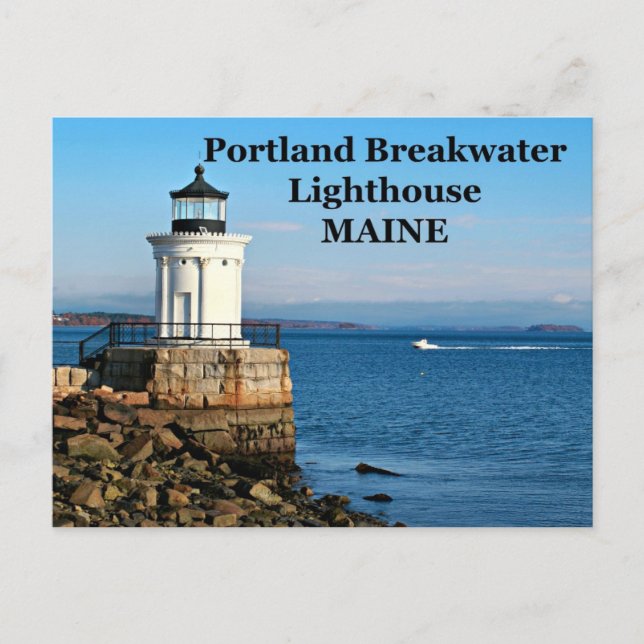 Portland Breakwater Lighthouse, Maine Postcard (Front)
