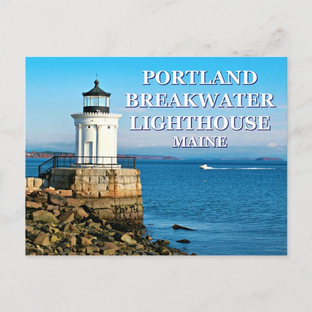 Portland Breakwater Lighthouse, Maine Postcard (Front)