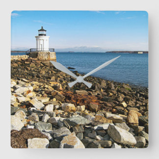 Portland Breakwater Lighthouse, Maine Square Wall Clock