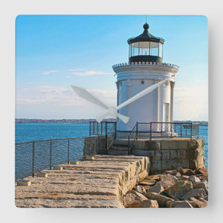 Portland Breakwater Lighthouse, Maine Square Wall Clock