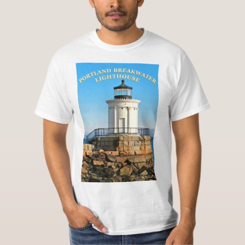 Portland Breakwater Lighthouse Maine T_Shirt