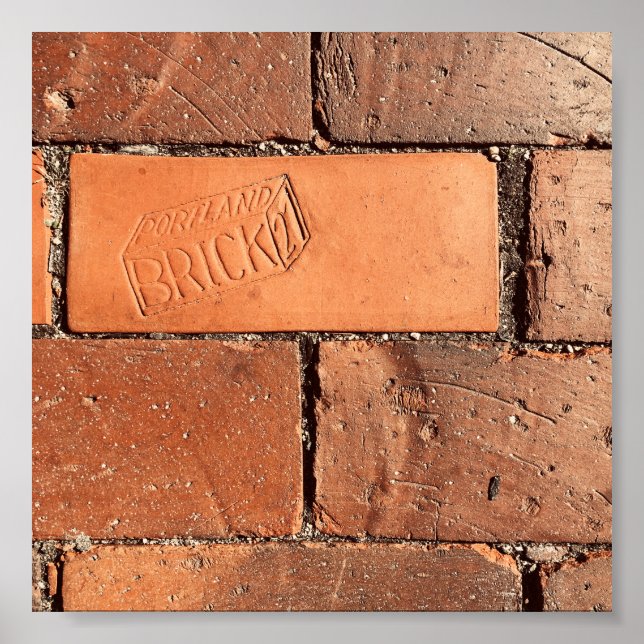 portland brick sidewalk poster (Front)