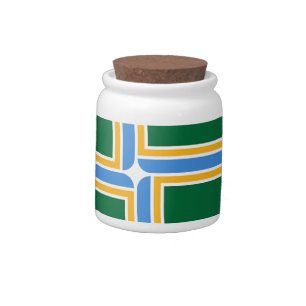 Portland City Flag Candy Jar