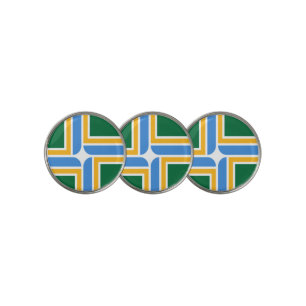 Portland city flag golf ball marker