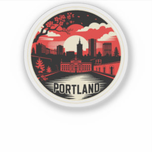 Portland City Oregon USA Sticker