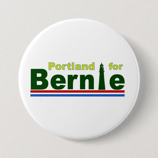 Portland for Bernie Pinback Button (Front)