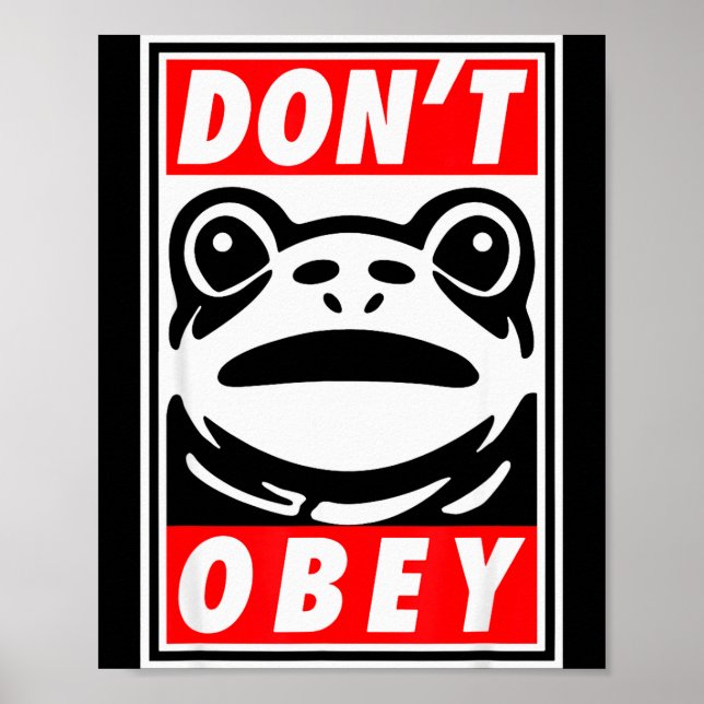 Portland Frog Dont Obey  Poster (Front)