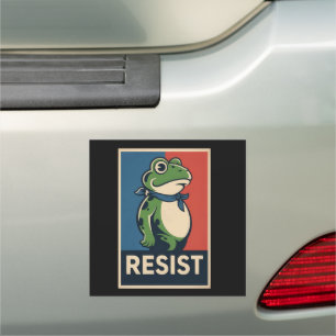Portland Frog Protest Anti Ice Resistance I Stand Car Magnet