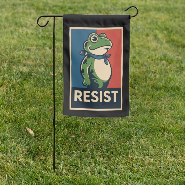 Portland Frog Protest Anti Ice Resistance I Stand  Garden Flag (In SItu)