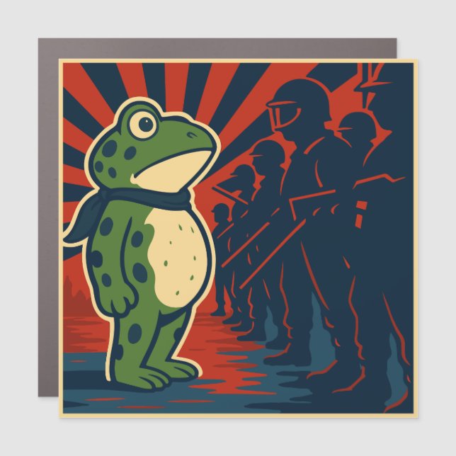 Portland Frog Protest Car Magnet (Front)
