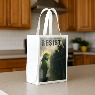 Portland Frog Protest Grocery Bag
