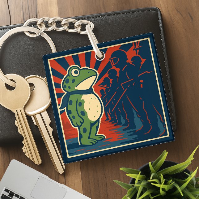 Portland Frog Protest Keychain (Creator Uploaded)