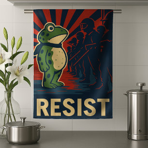 Portland Frog Protest Kitchen Towel