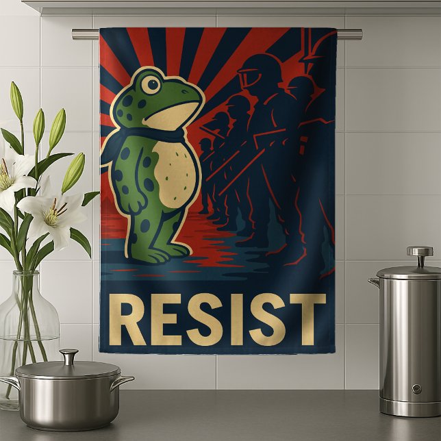 Portland Frog Protest Kitchen Towel (Creator Uploaded)