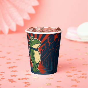 Portland Frog Protest Paper Cups