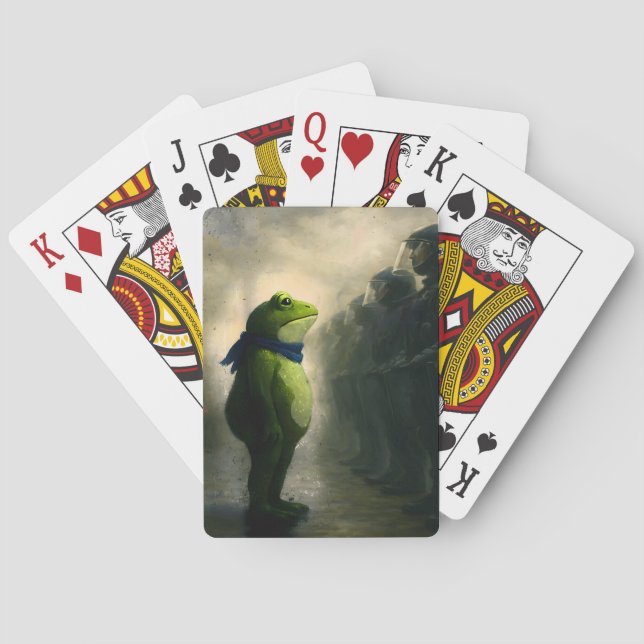 Portland Frog Protest Poker Cards (Back)
