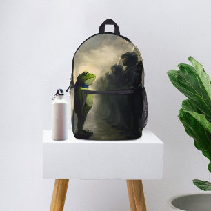 Portland Frog Protest Printed Backpack