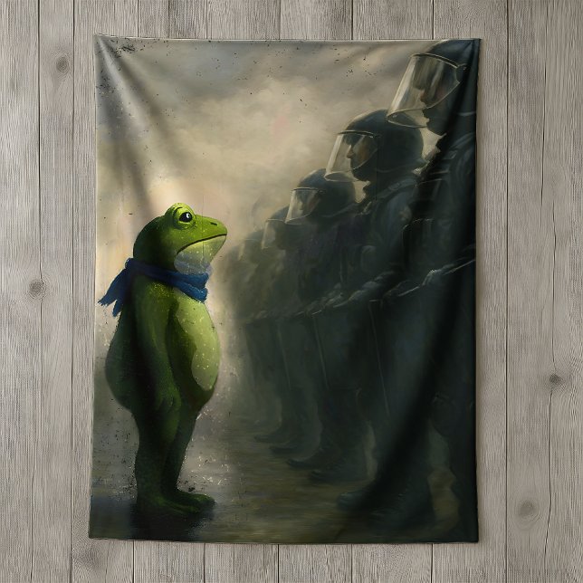 Portland Frog Protest Sherpa Blanket (Creator Uploaded)