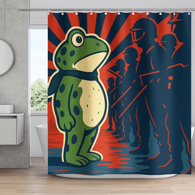 Portland Frog Protest Shower Curtain (Creator Uploaded)