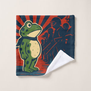 Portland Frog Protest Wash Cloth
