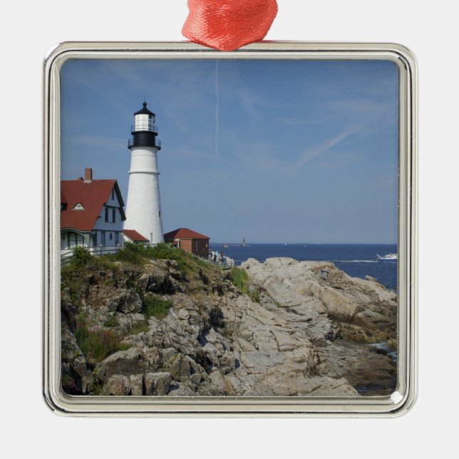 Portland Head Light, Cape Elizabeth,Maine, Metal Ornament (Front)