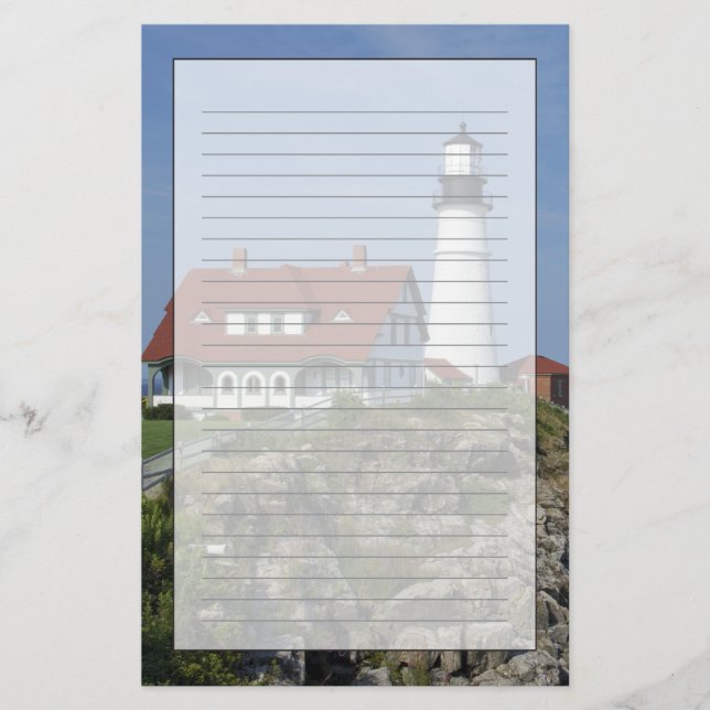 Portland Head Light, Cape Elizabeth,Maine, Stationery (Front)