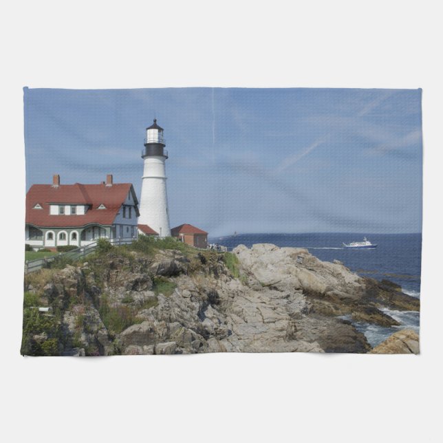 Portland Head Light, Cape Elizabeth,Maine, Towel (Horizontal)