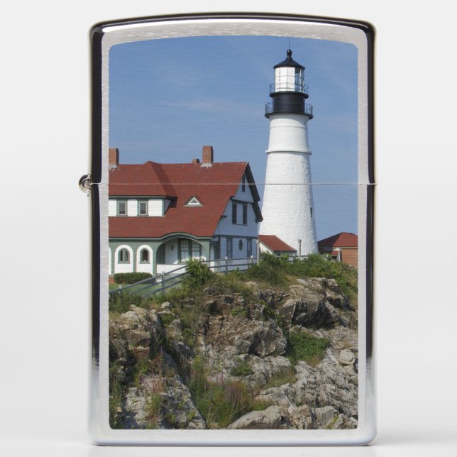 Portland Head Light, Cape Elizabeth,Maine, Zippo Lighter (Front)