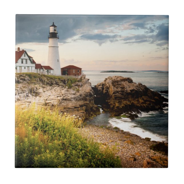 Portland Head Light | Cape Elizabeth ME Ceramic Tile (Front)