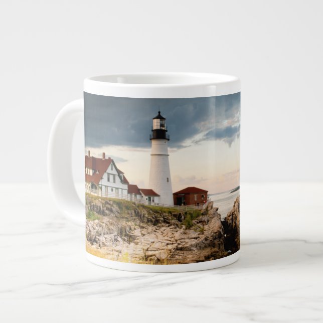 Portland Head Light | Cape Elizabeth ME Giant Coffee Mug (Front Left)