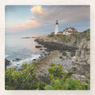 Portland Head Light   Cape Elizabeth, ME Glass Coaster