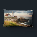 Portland Head Light | Cape Elizabeth ME Lumbar Pillow<br><div class="desc">This photo features the Portland Head Light Lighthouse in Cape Elizabeth Maine.</div>