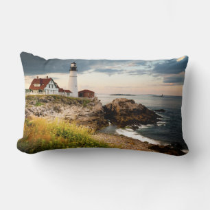 Portland Head Light Cape Elizabeth ME Lumbar Pillow