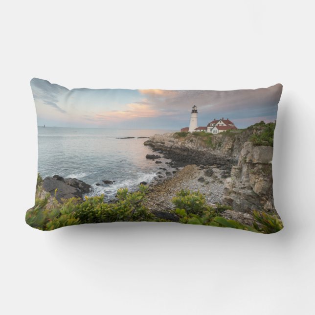 Portland Head Light | Cape Elizabeth, ME Lumbar Pillow (Front)