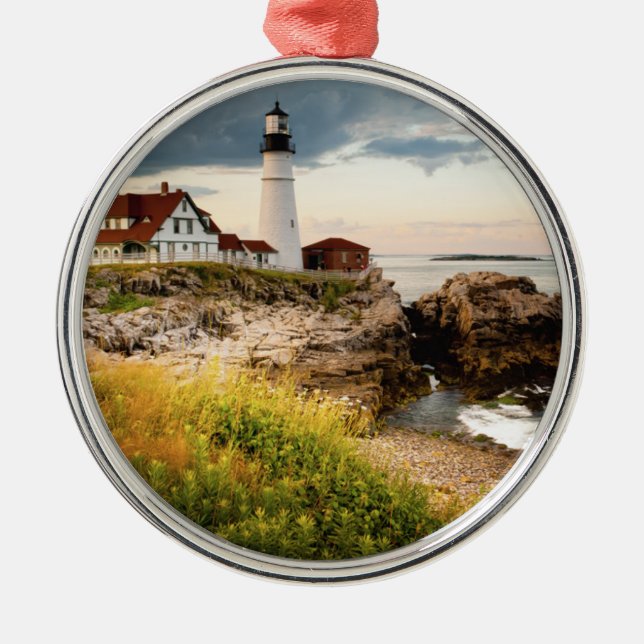 Portland Head Light | Cape Elizabeth ME Metal Ornament (Front)